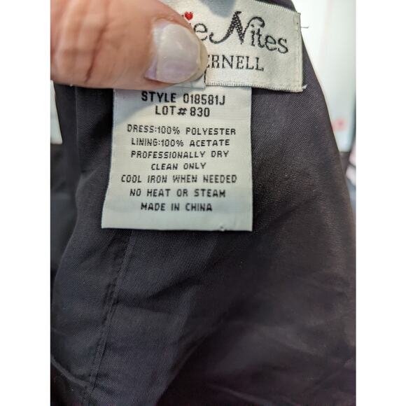 Vintage Y2K 90's Blondie Nites Strapless Formal Mini Dress Black White Tulle Hem - Picture 7 of 11